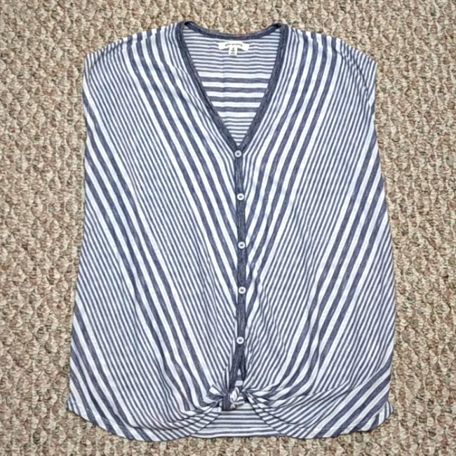 Max Studio Tie Front Button Down